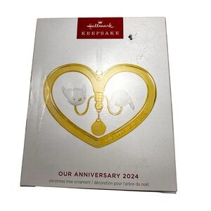 Hallmark Gold Heart Anniversary Ornament